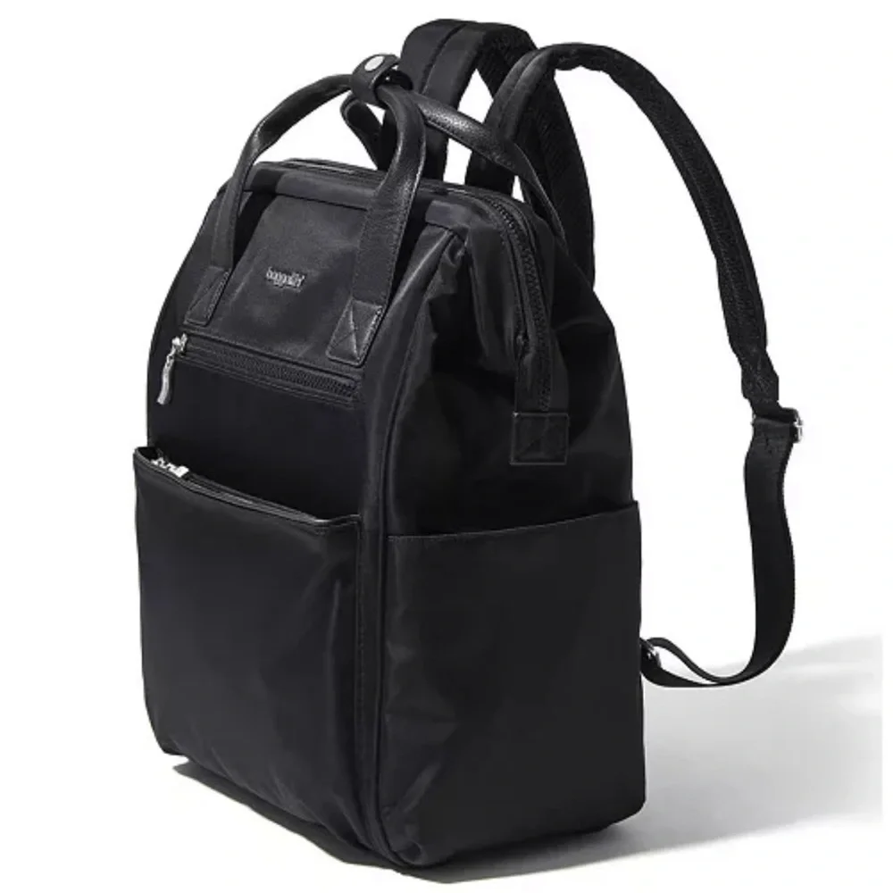 Baggallini Soho Backpack Travel Laptop Water-Resistant Work Bag - Black